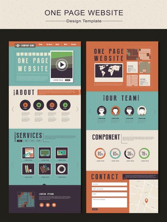 《復古感》單頁式網頁